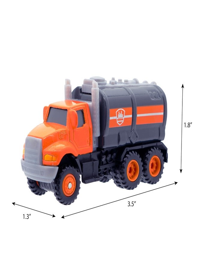 Mighty Fleet Diecast 3-Pack, Tow Truck, Garbage Truck, and Tanker, Durable 3â€ Diecast Vehicles for Kids Ages 3+ - Image 3